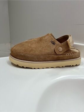UGG Golden Star Brown Suede Slip-On Clog